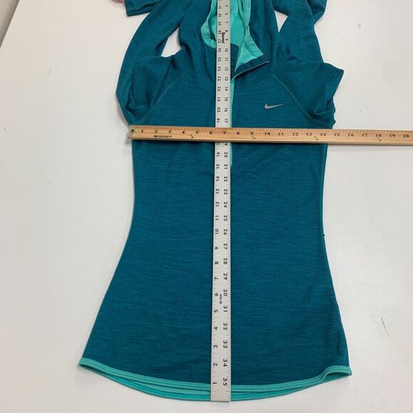 Nike Running Hoodie Shirt XS Extra Small Dri Fit Half Snap Placket Wool Blend - Picture 9 of 15